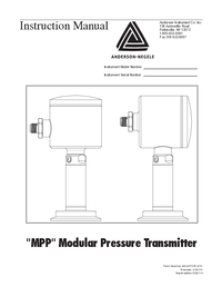Thumbnail of document Manual - MPP Modular Pressure Transmitter